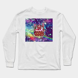 Easter Basket Sloth - Rainbow Space Long Sleeve T-Shirt